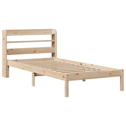 Bed Frame without Mattress 75x190 cm Small Single Solid Wood Pine