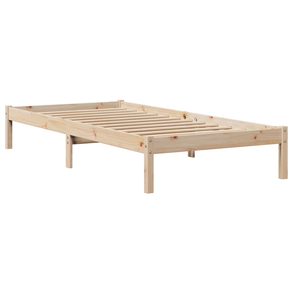 Bed Frame without Mattress 75x190 cm Small Single Solid Wood Pine