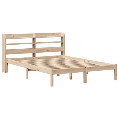 Bed Frame without Mattress 135x190 cm Double Solid Wood Pine