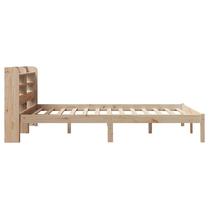 Bed Frame without Mattress 135x190 cm Double Solid Wood Pine