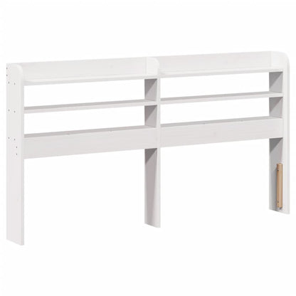 Bed Frame without Mattress White 135x190 cm Double Solid Wood Pine