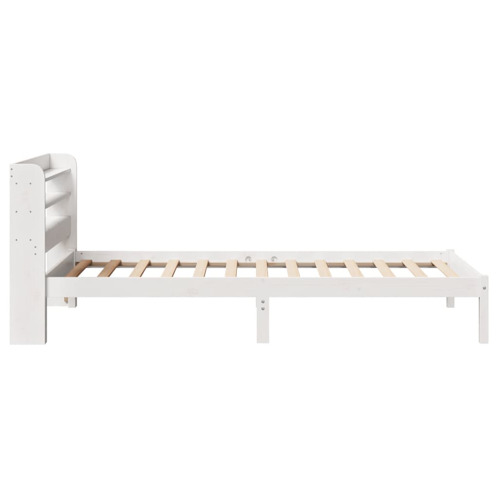 Bed Frame without Mattress White 90x200 cm Solid Wood Pine