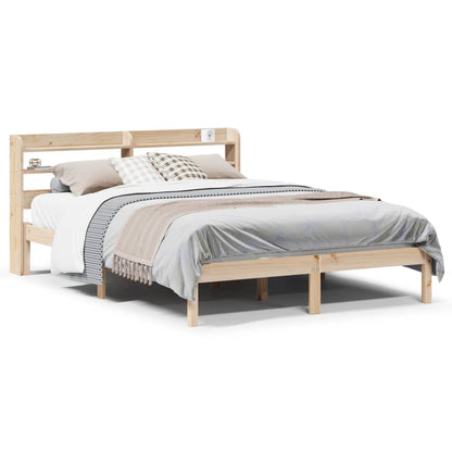 Bed Frame without Mattress 150x200 cm King Size Solid Wood Pine