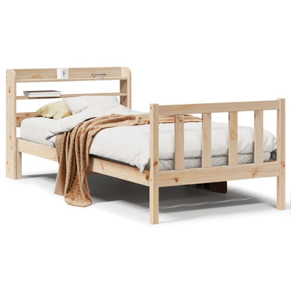 Bed Frame without Mattress 90x190 cm Single Solid Wood Pine