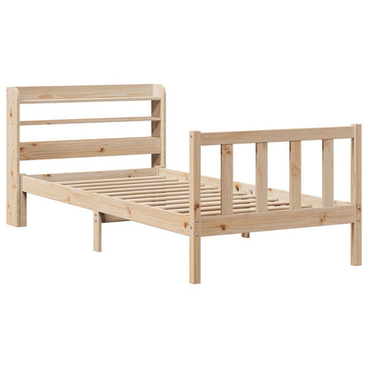 Bed Frame without Mattress 90x190 cm Single Solid Wood Pine