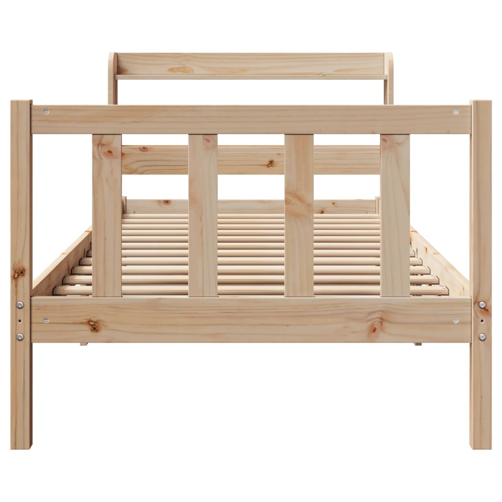 Bed Frame without Mattress 90x190 cm Single Solid Wood Pine