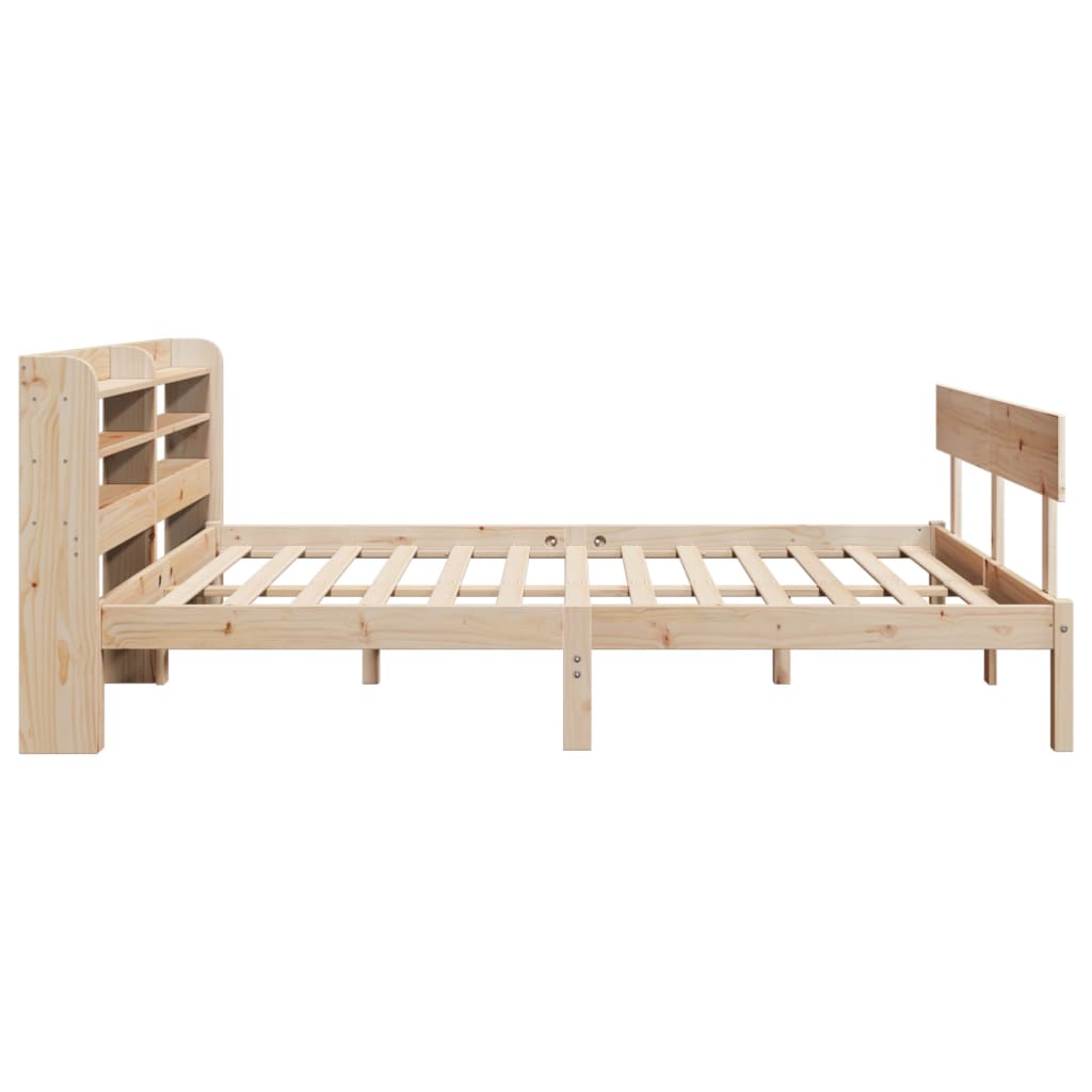 Bed Frame with Headboard 150x200 cm King Size Solid Wood Pine