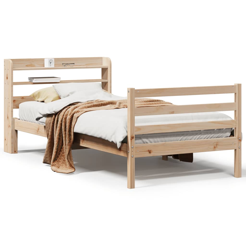 Bed Frame with Headboard without Mattress 90x190 cm Single