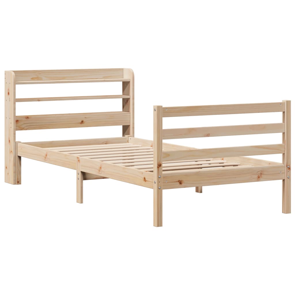 Bed Frame with Headboard without Mattress 90x190 cm Single