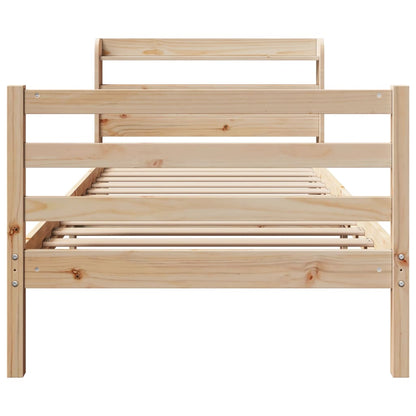 Bed Frame with Headboard without Mattress 90x190 cm Single