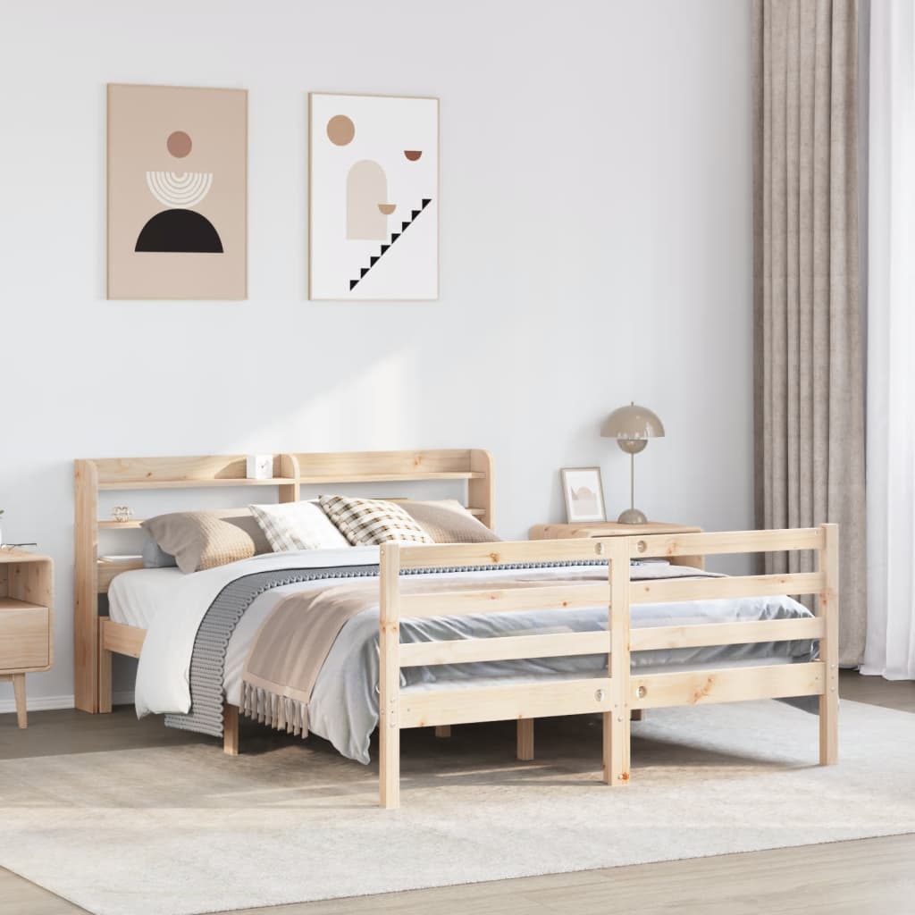 Bed Frame with Headboard without Mattress 120x190 cm Small Double