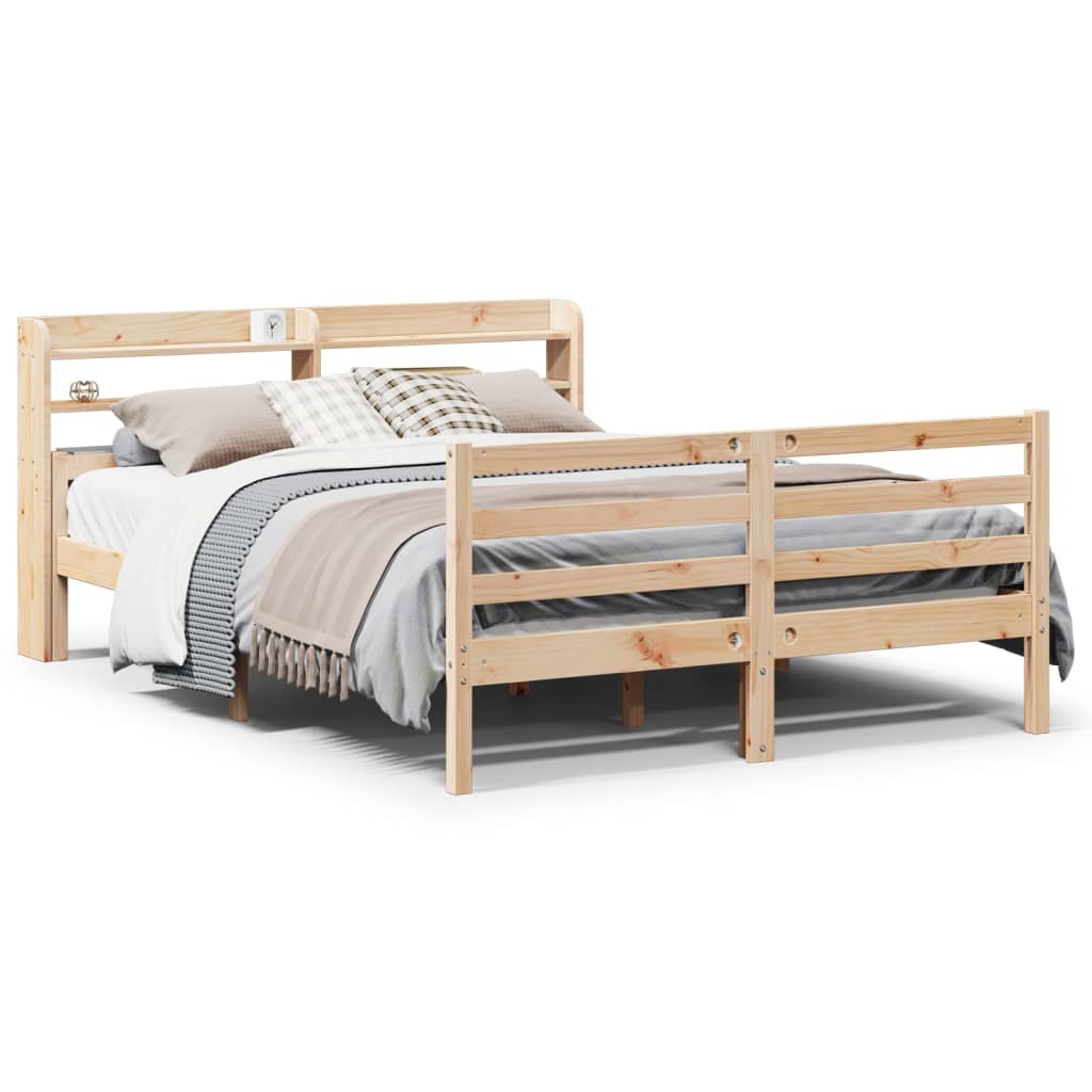 Bed Frame with Headboard without Mattress 120x190 cm Small Double