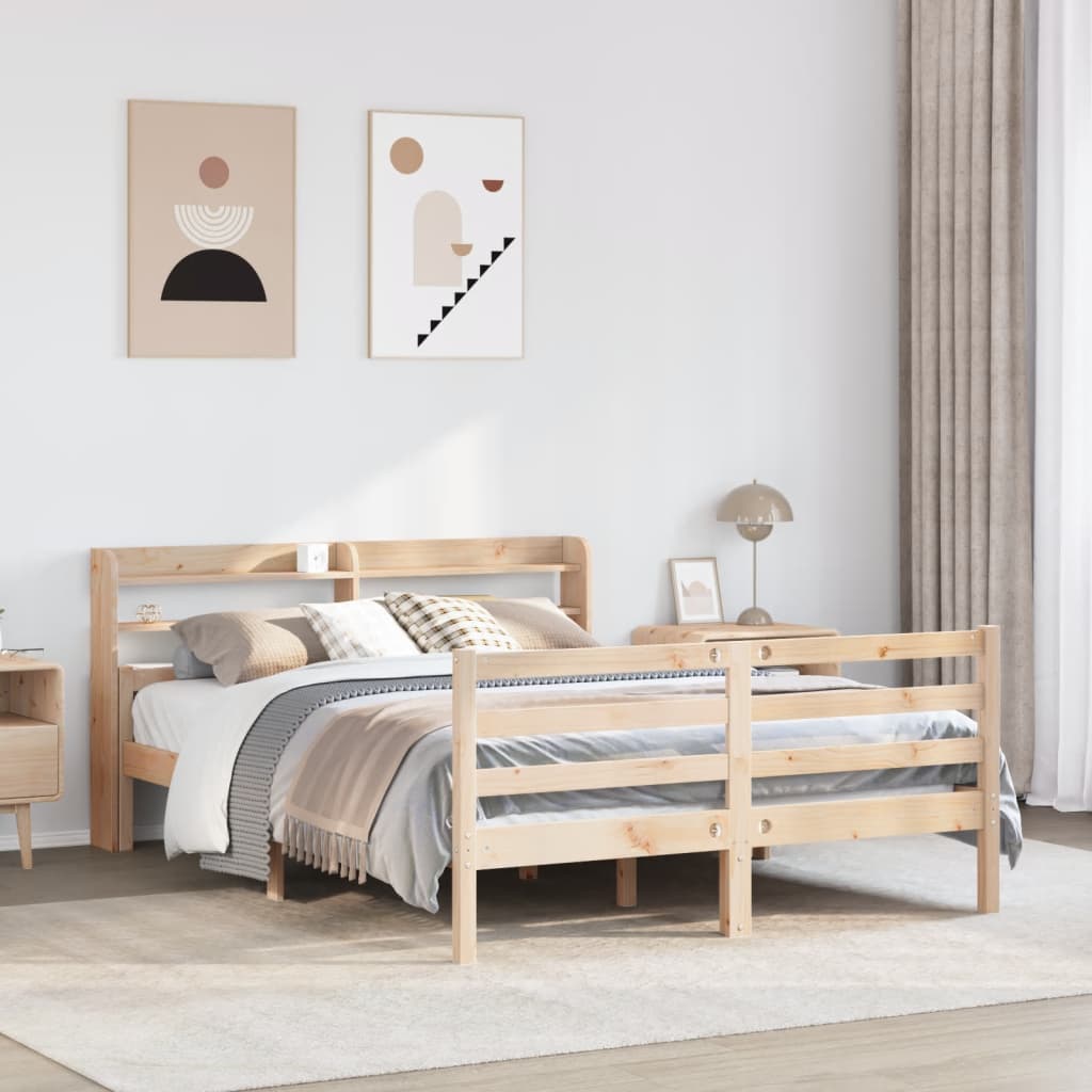 Bed Frame with Headboard without Mattress 120x190 cm Small Double