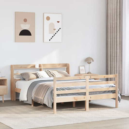 Bed Frame with Headboard without Mattress 135x190 cm Double