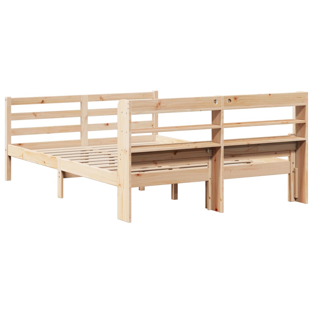 Bed Frame with Headboard without Mattress 140x190 cm