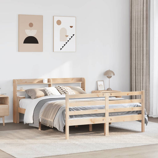 Bed Frame with Headboard without Mattress 140x190 cm