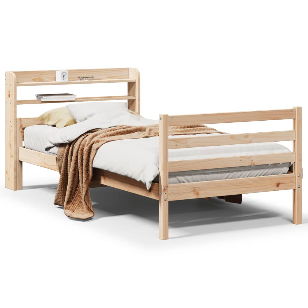 Bed Frame with Headboard without Mattress 100x200 cm