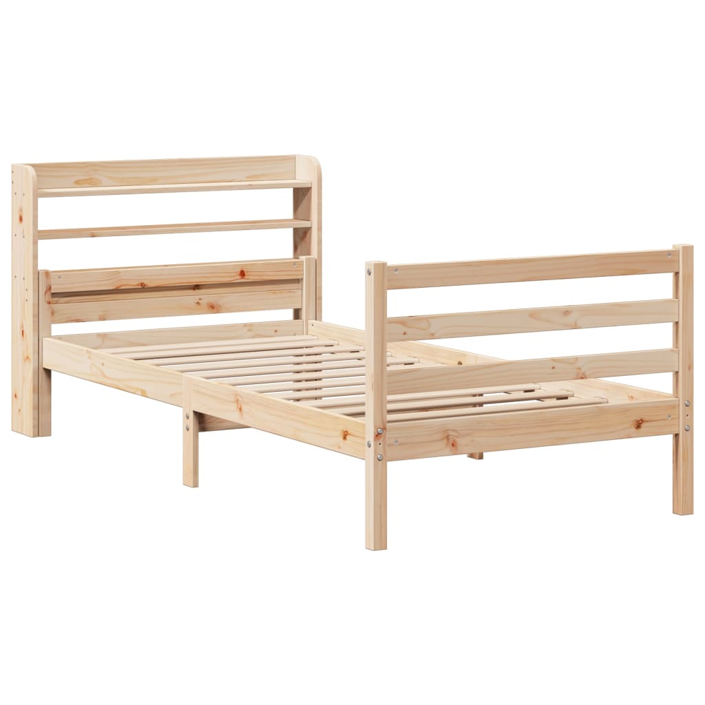 Bed Frame with Headboard without Mattress 100x200 cm