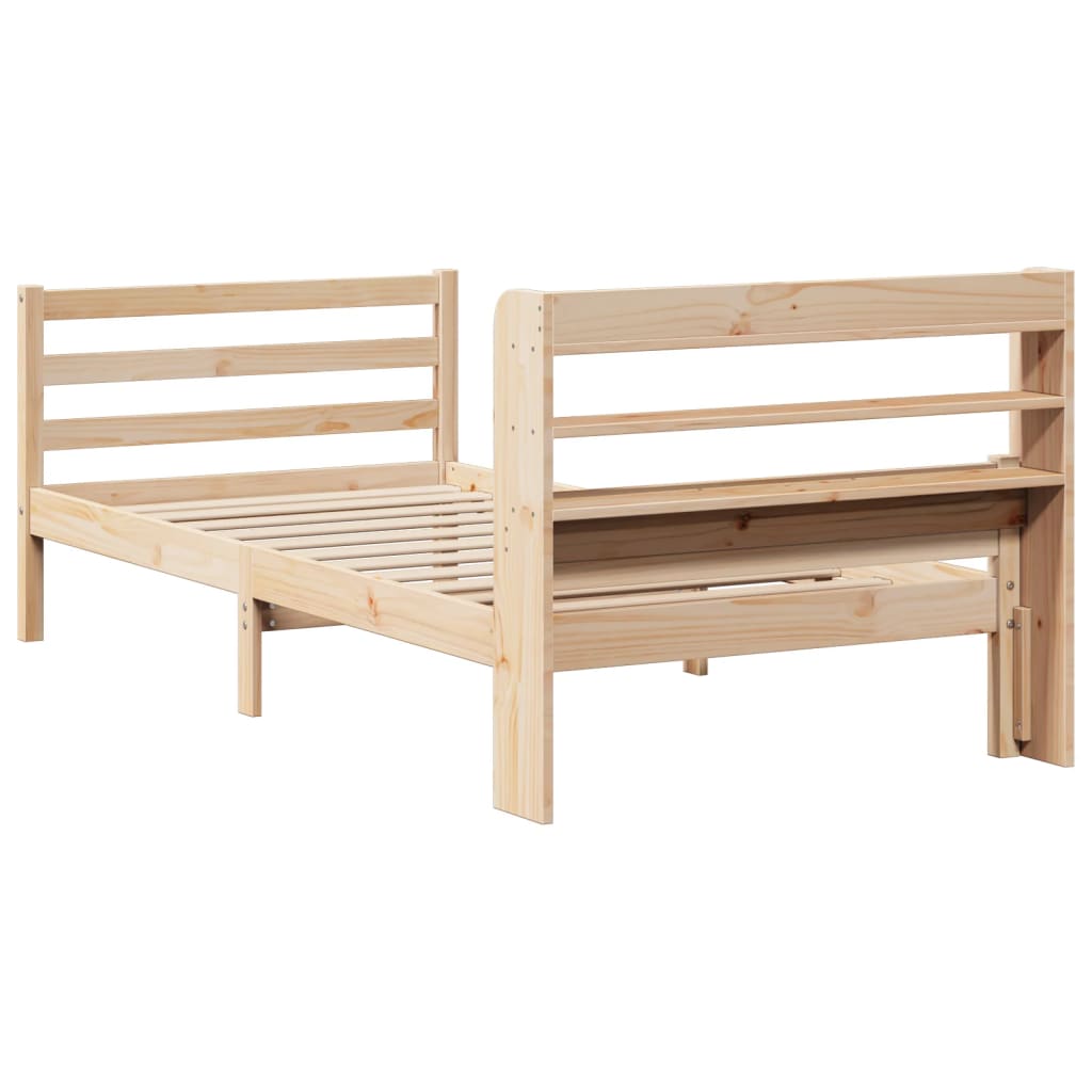 Bed Frame with Headboard without Mattress 100x200 cm