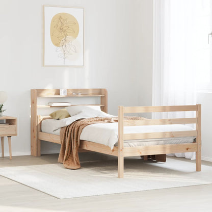 Bed Frame with Headboard without Mattress 100x200 cm