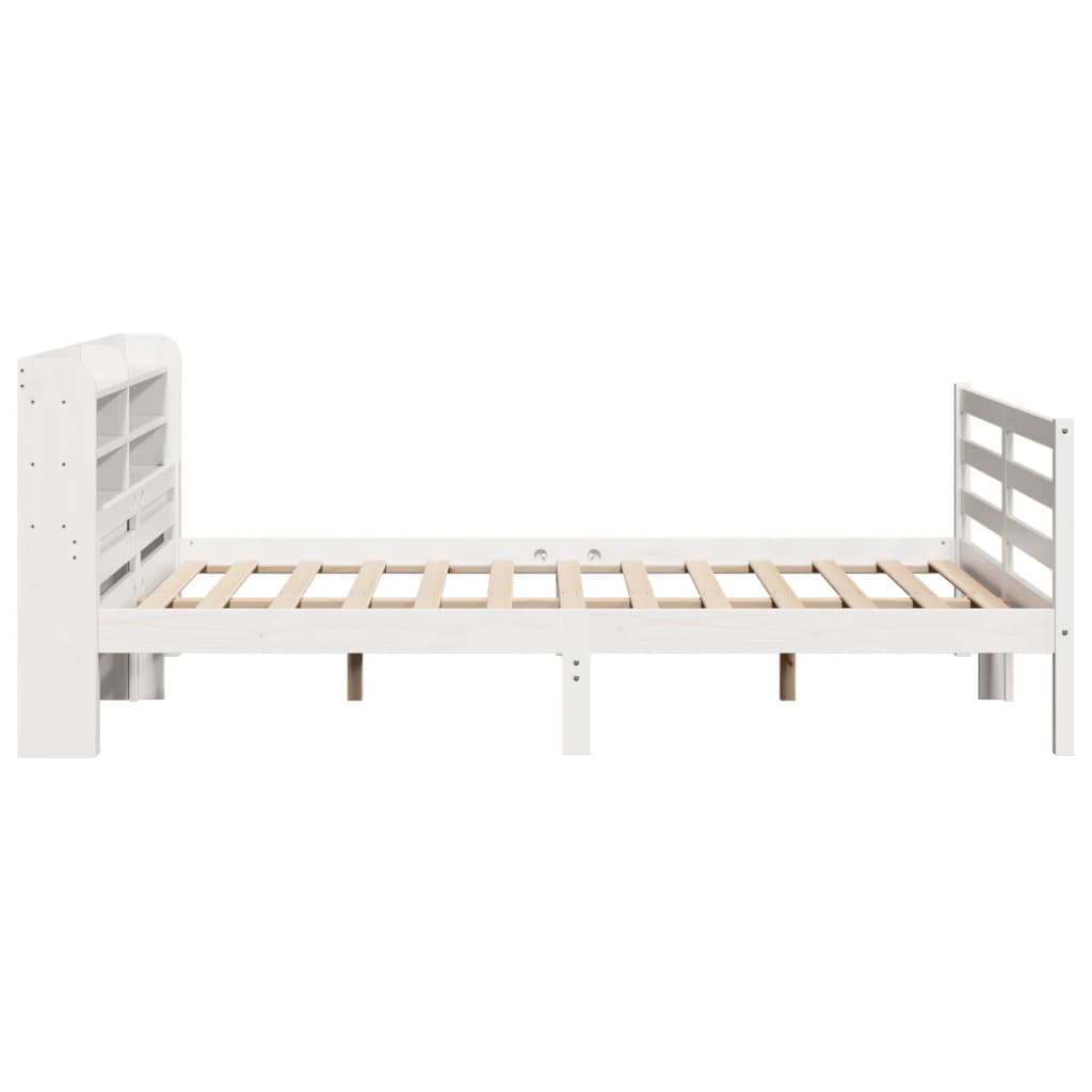 Bed Frame with Headboard without Mattress White 150x200 cm King Size