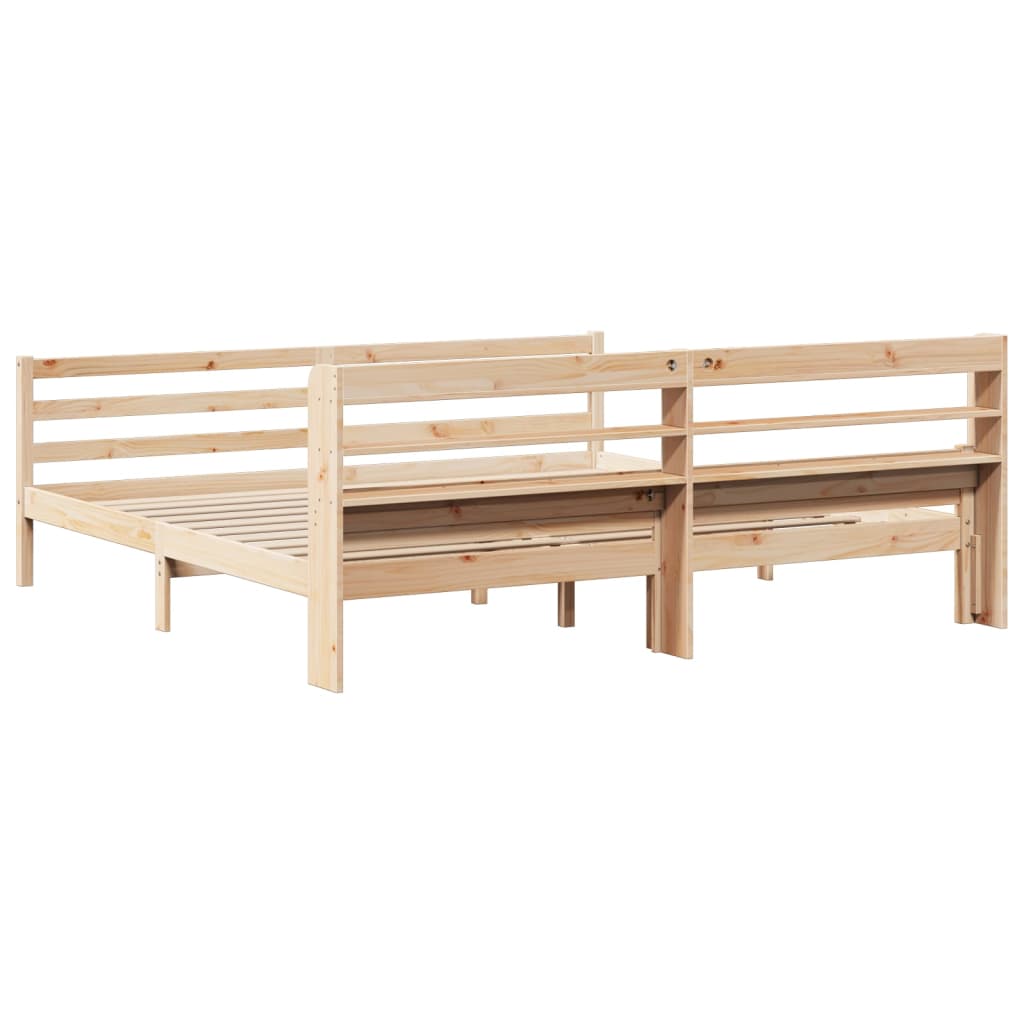 Bed Frame with Headboard without Mattress 200x200 cm