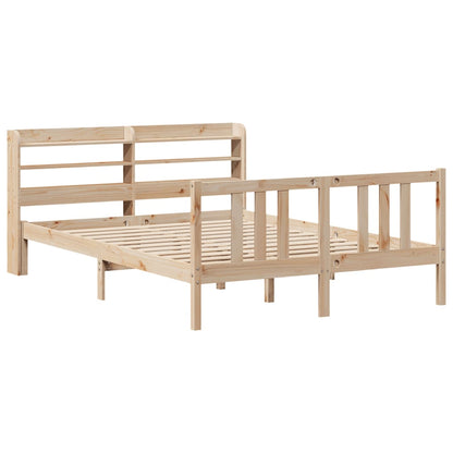 Bed Frame with Headboard without Mattress 140x190 cm