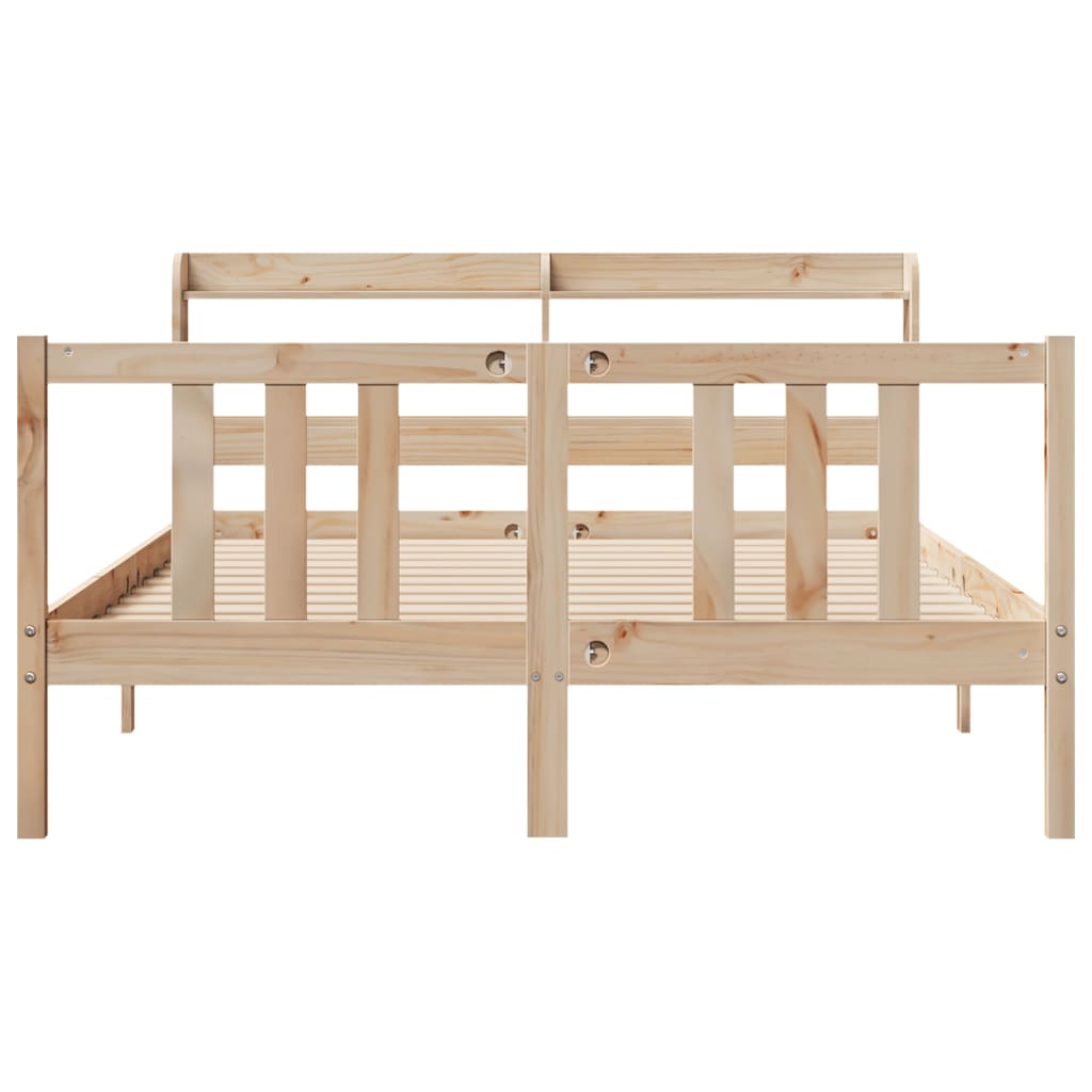 Bed Frame with Headboard without Mattress 140x190 cm