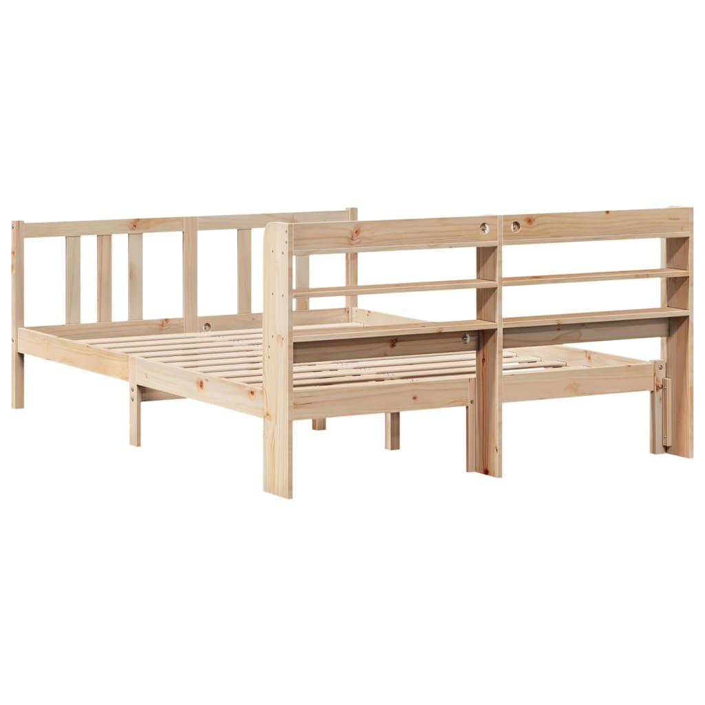 Bed Frame with Headboard without Mattress 140x190 cm