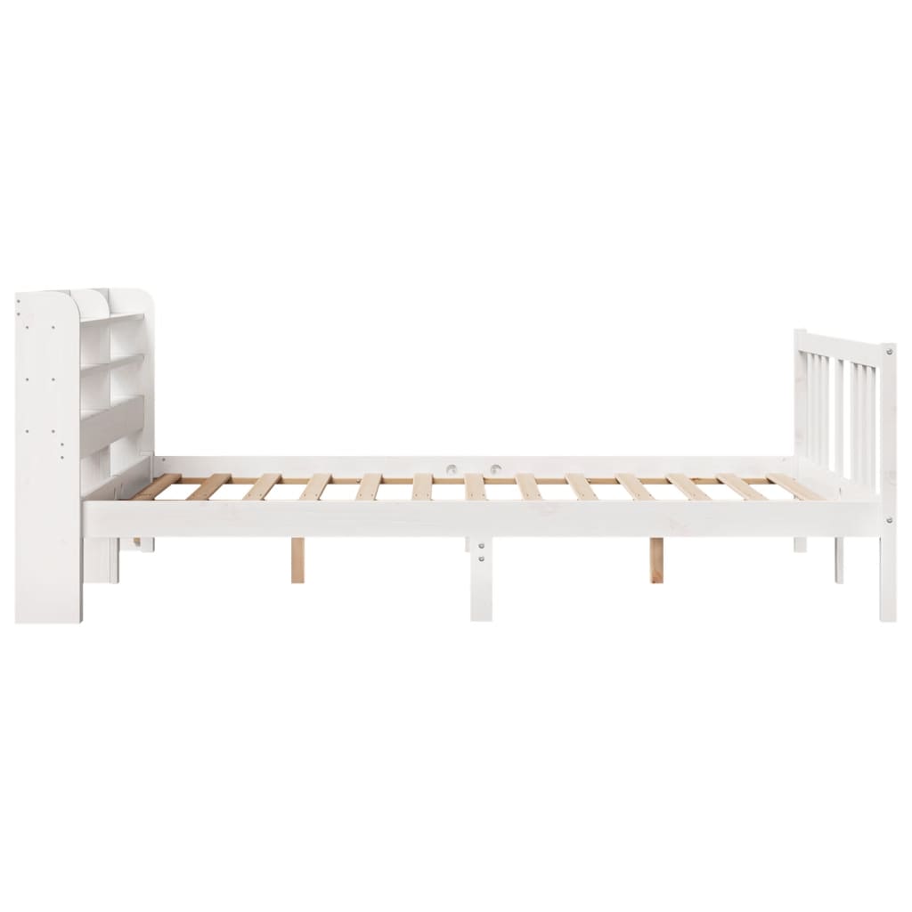 Bed Frame with Headboard without Mattress White 150x200 cm King Size