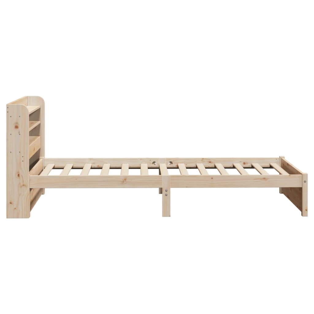 Bed Frame with Headboard without Mattress 75x190 cm Small Single