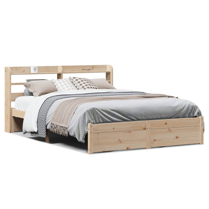 Bed Frame with Headboard without Mattress 120x190 cm Small Double