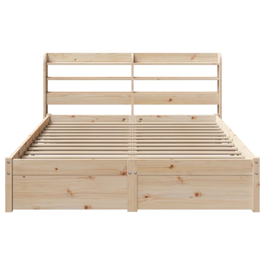 Bed Frame with Headboard without Mattress 120x190 cm Small Double