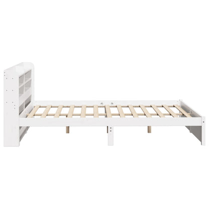 Bed Frame with Headboard without Mattress White 120x190 cm Small Double