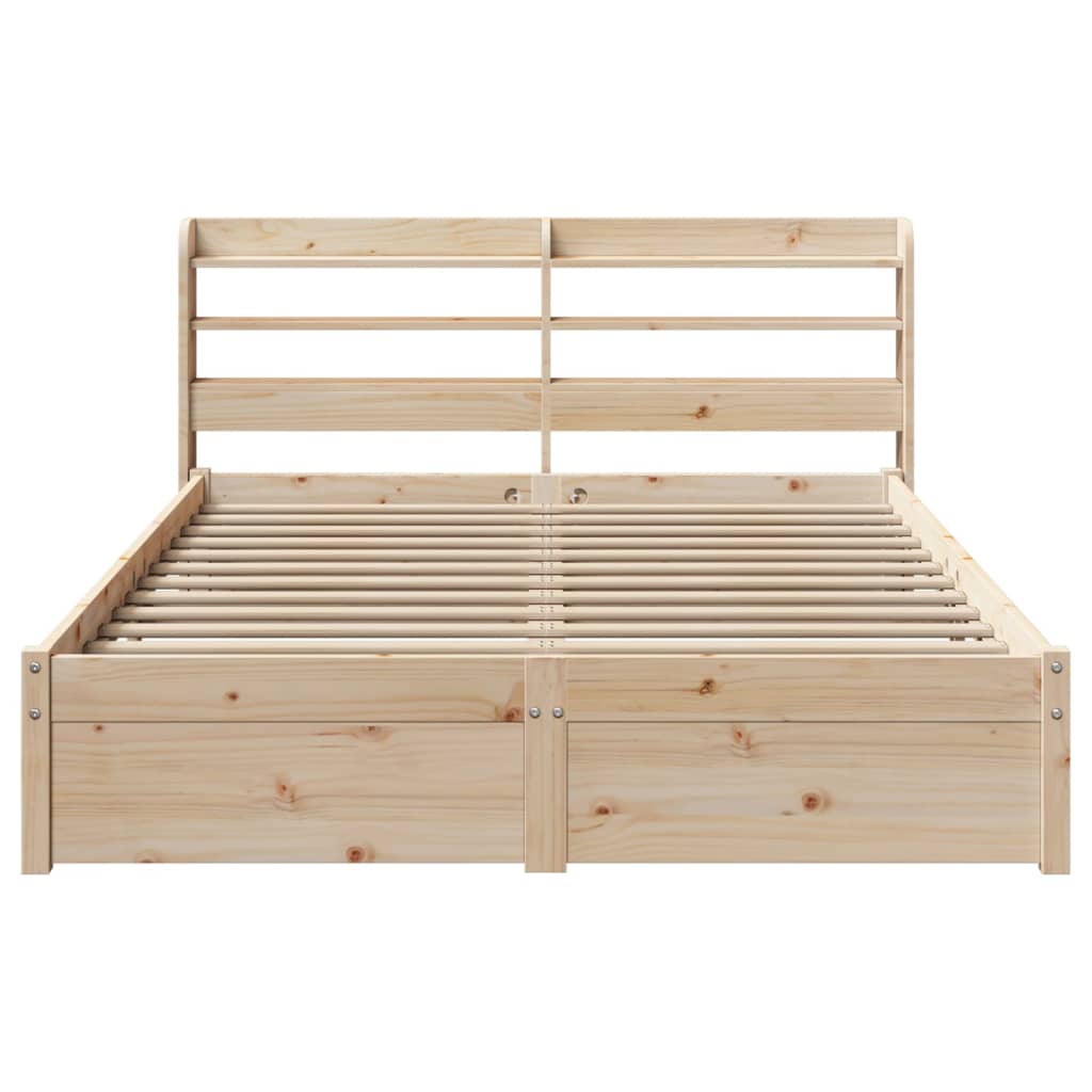 Bed Frame with Headboard without Mattress 135x190 cm Double