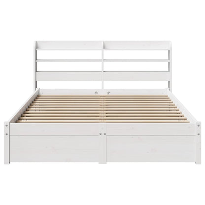 Bed Frame with Headboard without Mattress White 120x200 cm