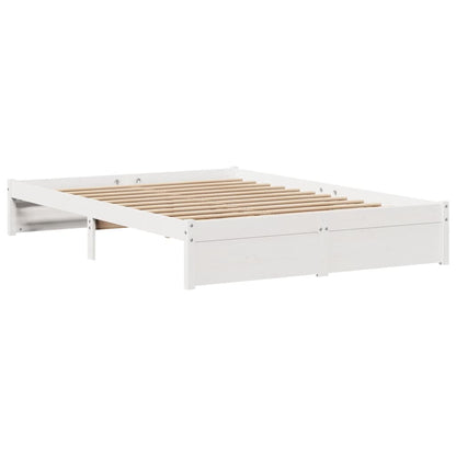 Bed Frame with Headboard without Mattress White 140x200 cm