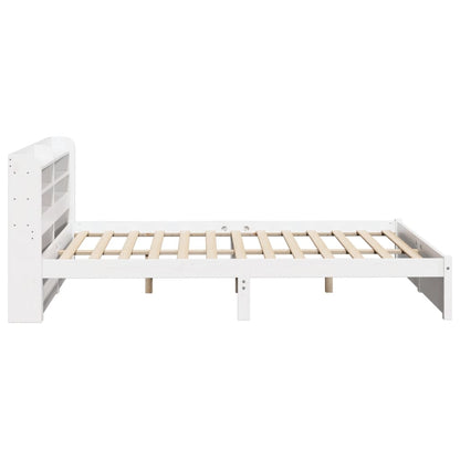 Bed Frame with Headboard without Mattress White 140x200 cm