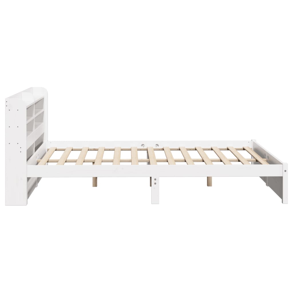 Bed Frame with Headboard without Mattress White 160x200 cm