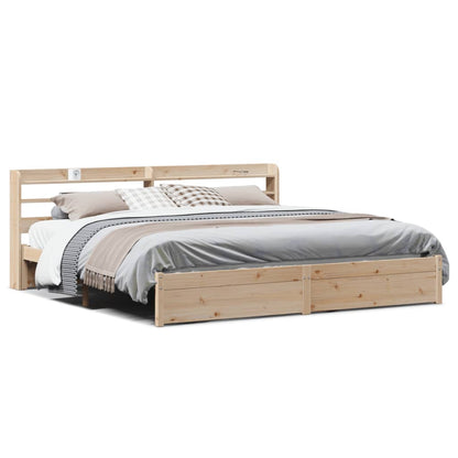 Bed Frame with Headboard without Mattress 180x200 cm Super King