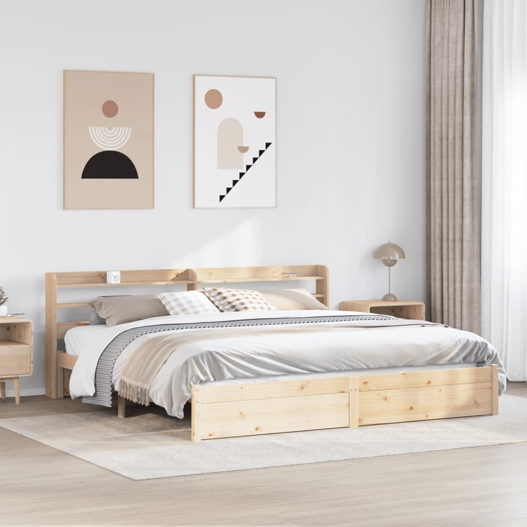 Bed Frame with Headboard without Mattress 180x200 cm Super King