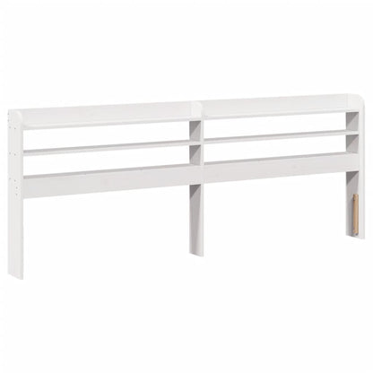 Bed Frame with Headboard without Mattress White 200x200 cm