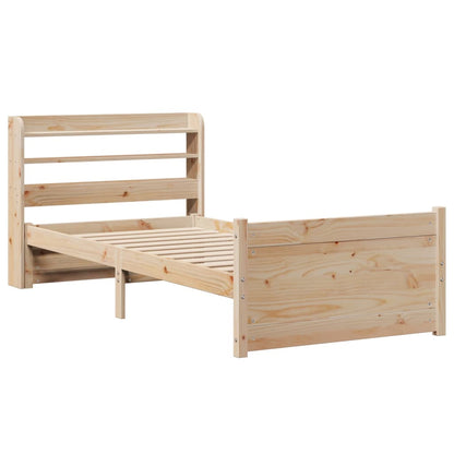 Bed Frame with Headboard without Mattress 90x190 cm Single