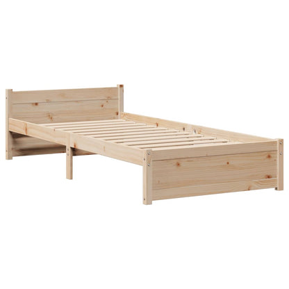 Bed Frame with Headboard without Mattress 90x190 cm Single