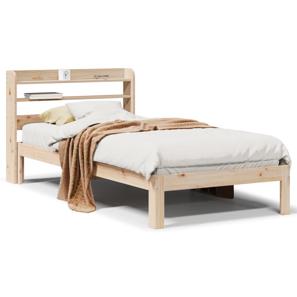 Bed Frame with Headboard without Mattress 90x190 cm Single