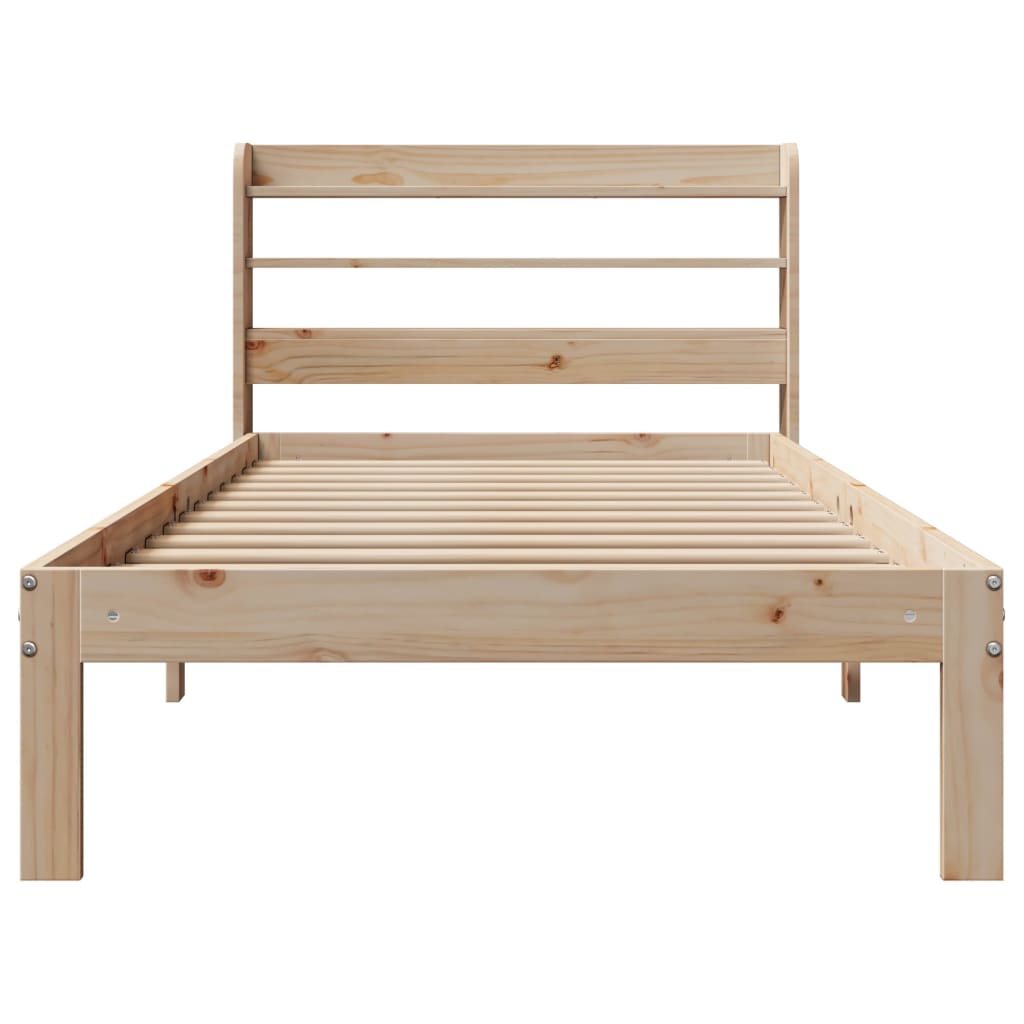 Bed Frame with Headboard without Mattress 90x190 cm Single