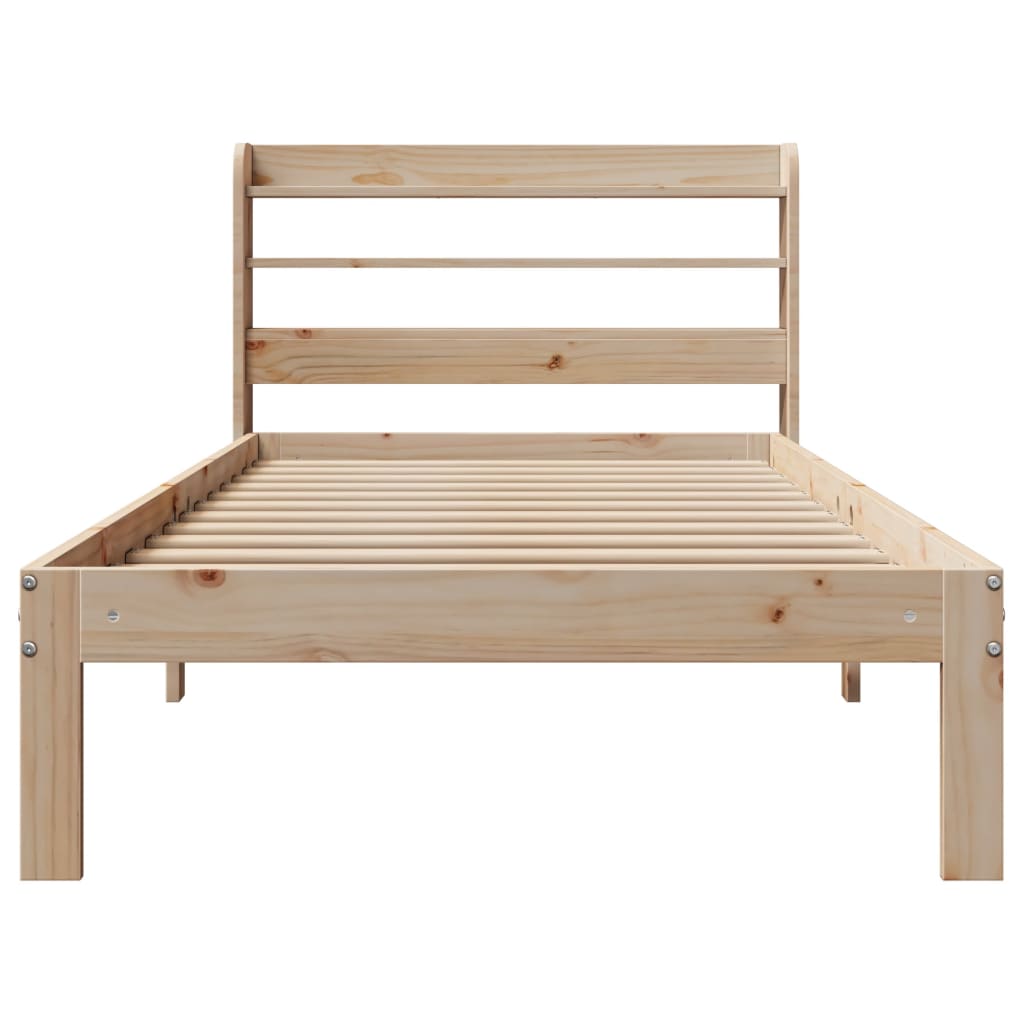 Bed Frame with Headboard without Mattress 100x200 cm