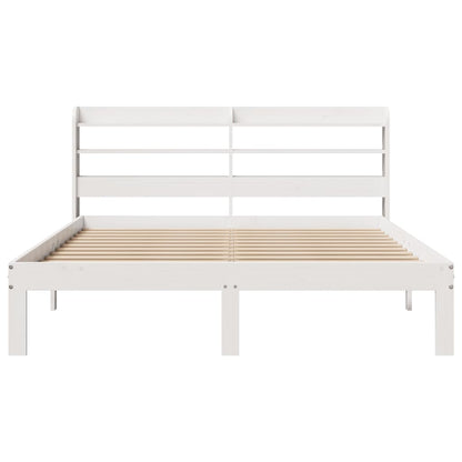 Bed Frame with Headboard without Mattress White 120x200 cm