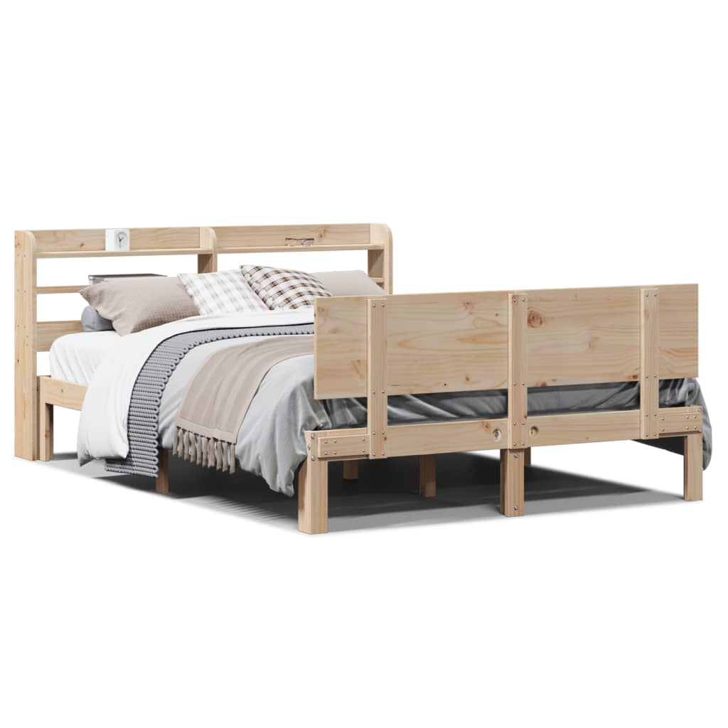 Bed Frame with Headboard without Mattress 120x190 cm Small Double