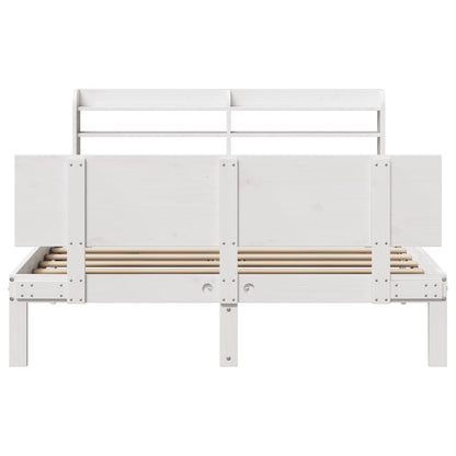 Bed Frame with Headboard without Mattress White 150x200 cm King Size